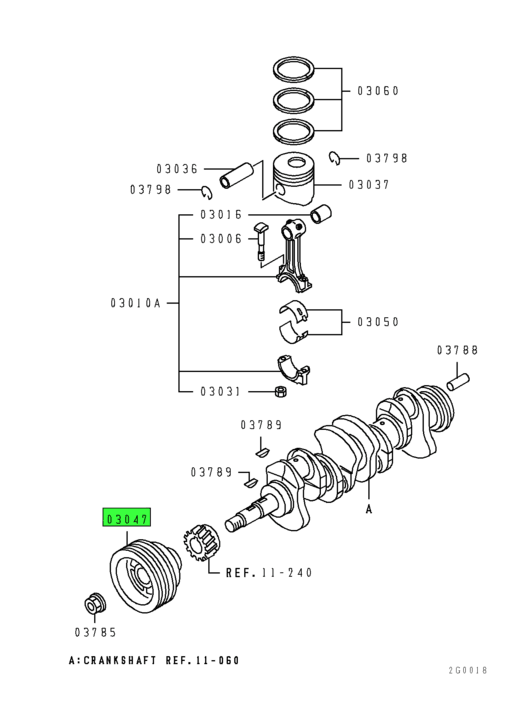 Me Mitsubishi Fuso Crankshaft Pulley Source One Parts Center