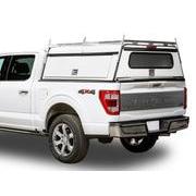 F-150 2021-2024 Leer Group Oxford White Cab High Commercial Bed Cap with Roof Rack for 5.5 Bed - NON-RETURNABLE