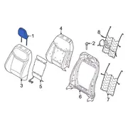 Cover And Pad Headrest - Left, Right, Front