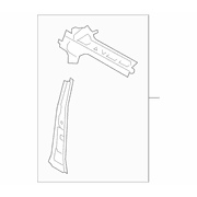 Body B-Pillar Side Roof Rail - Left, Inner