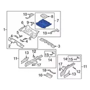 Spare Tire Compartment Floor Pan Side Extension - Rear, Center
