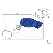 Door Mirror Rear View Head - Right, Outer