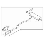 Exhaust Muffler Converter - 2.0L