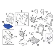 Seat Cover Cushion - Left, Front