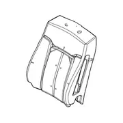 Seat Cushion Pad Back - Left, Front