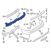 Isolator Bumper Cover Support Rail - Rear
