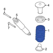 Coil Spring - Left, Rear (LWB Kombi)