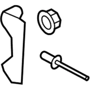 Bumper Impact Bar Bracket Repair Kit - Front, Center (Police)