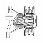 Idler Pulley Assembly for Freon Compressor, 2-Groove, S60