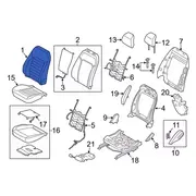 Seat Back Cushion Cover - Right, Front