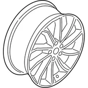 Wheel Rim 8.0 X 19 Polished Alum Whl