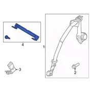 Child Restraint Anchor Plate Seat Belt - Left, Right, Rear (Convertible, Coupe)