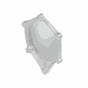 Front Accessory Cover - 9.0 to 9.2 inches, 6 Holes, S60 14L