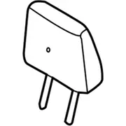 Cover And Pad Headrest - Right, Rear (XLT)