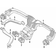 Instrument Panel Air Duct <br>HVAC Distribution Ducts located under the dashboard Connector Diffuser