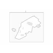 Seat Belt Retractor Cover Sedan - Left, Rear, Upper