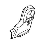 Shield Seat Back Recliner Adjustment Mechanism Cover - Left, Rear, Outer