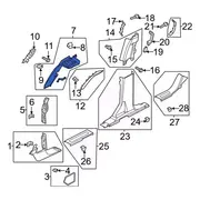 Body A-Pillar Trim Panel Windshield molding - Left