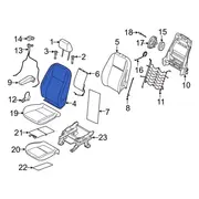 Seat Back Cushion Cover - Front, Driver (Series 400V)