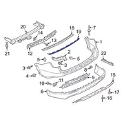 LMTD Molding <br>Bumper Trim Bezel Bumper grille Cap Cover Insert strip MOULDING Bar Pad Side - Rear