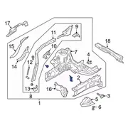 Frame Side Member Fender Apron - Left, Front