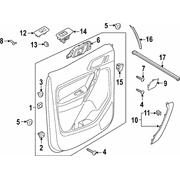 Door Window Belt Weatherstrip - Left, Rear