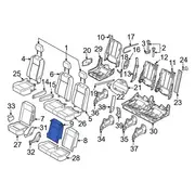 Seat Back Cushion Pad - Right, Rear