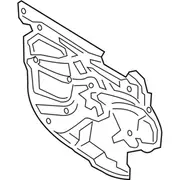 Door Panel Insulation Water Splash Shield - Left, Front