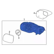 Door Mirror Rear View Head - Right, Outer