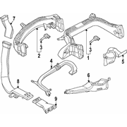 Instrument Panel Air Duct Hose Vent <br>HVAC Distribution Ducts located under the dashboard Louver Floor