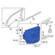 Door Interior Trim Panel - Right, Rear, Upper