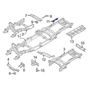 Chassis Frame Reinforcement Trailer Coupling Support Bracket - Left, Inner