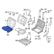 Seat Cover Cushion - Left, Rear