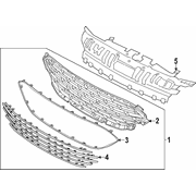 Grille Molding Radiator Bars - Front, Upper