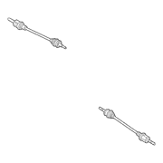 Cv Axle Shaft - Left, Rear
