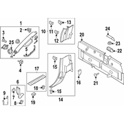 Door Pillar Post Trim Set Quarter - Right