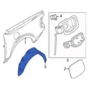 Quarter Panel Splash Shield Filler - Left