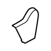 Seat Trim Panel Cap Back Hinge Cover - Left, Front
