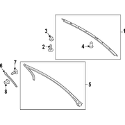 Retainer Weatherstrip - Left, Front (Coupe)