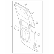 Door Interior Trim Panel - Left, Rear (XLT)