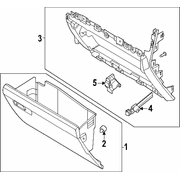 Glove Box Housing Compartment Side - Passenger