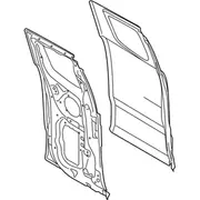 Door Shell Hinged Side Loading - Right, Rear