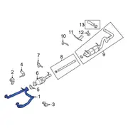 Exhaust Crossover Pipe - Left, Right, Rear 7.3L (Exhaust Pipe)