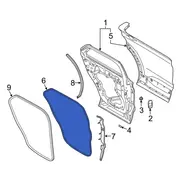 Door Seal Weatherstrip - Left, Rear