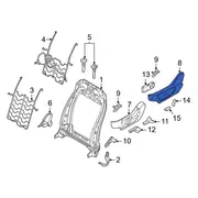 Seat Back Recliner Adjustment Mechanism Cover Shield - Front