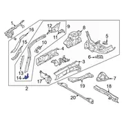 Member Reinforcement Fender Rail Bracket - Right, Front