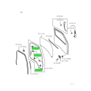 Mitsubishi FUSO Parts | Door | Front Door Window Glass for Trucks