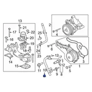 Engine Coolant Pipe Nut - M6, Front