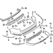 Bumper Cover Support Rail Isolator - Rear