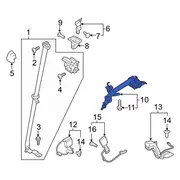 Seat Belt Lap and Shoulder - Left, Rear